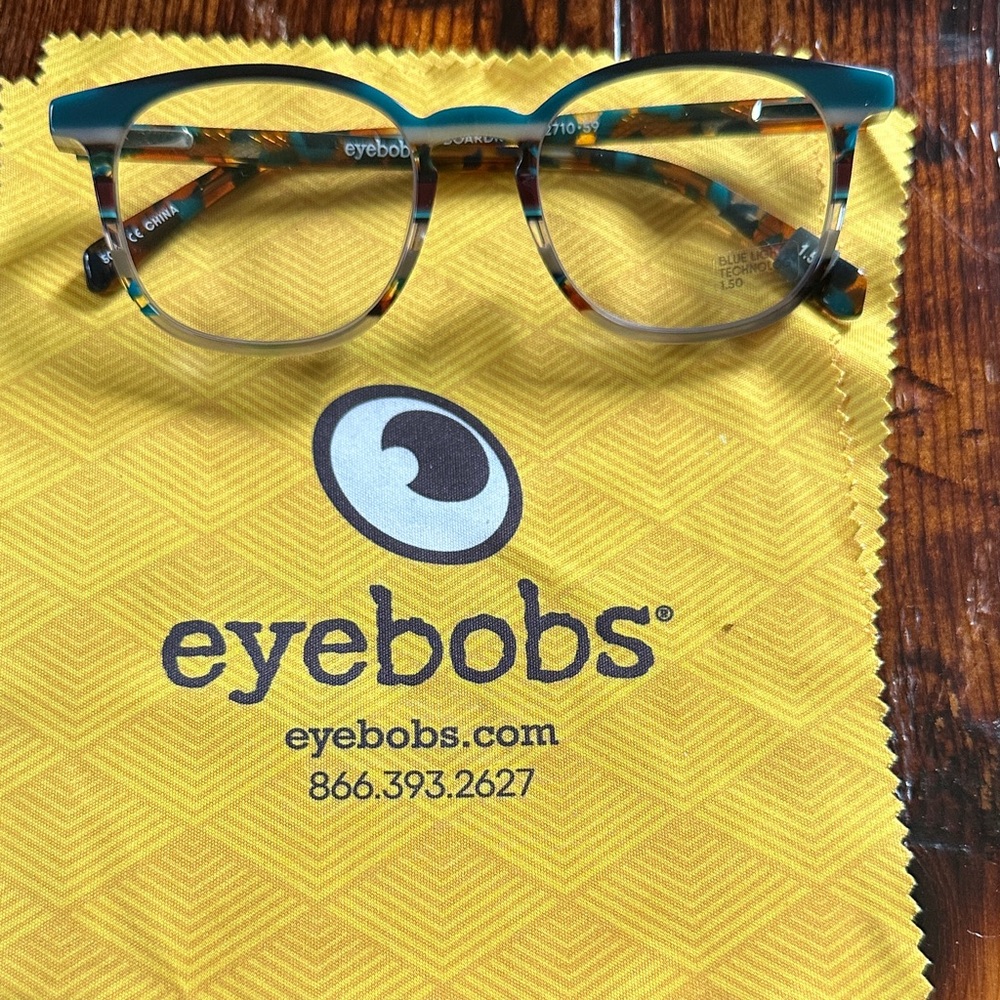 Eyebobs Tortoise Shell Glasses 1.5 readers with blue light technology